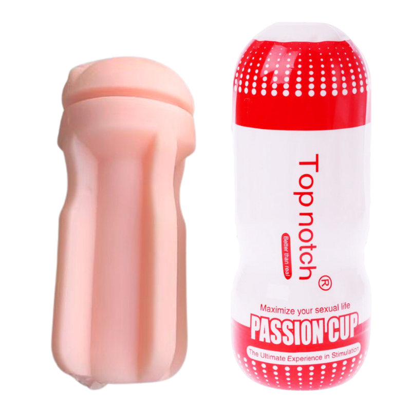 VAGINA MASTURBADORA PASSION CUP TOP NOTCH SIN VIBRACION PIEL